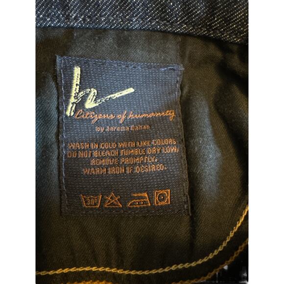 Citizens of Humanity Stretch Denim Skirt Size 30 | Knee-Length Dark Wash - Picture 10 of 14